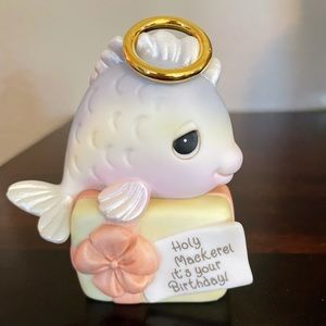 Precious Moments “Holy Mackerel it’s your Birthday.”  2001 Retired. Excellent